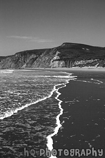 Kehoe Beach Wave Lines black and white picture