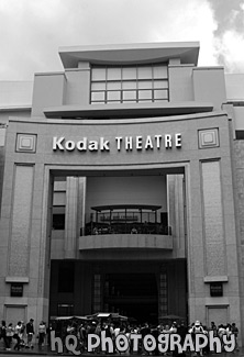 Hollywood Kodak Theatre, Los Angeles black and white picture