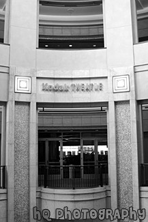 Kodak Theatre from Inside black and white picture