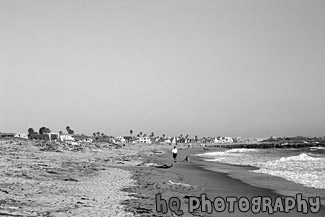 Ventura, California Beach black and white picture