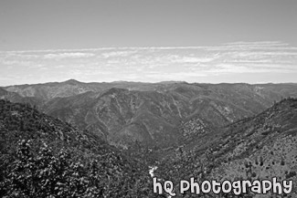 Yosemite & Tuolumne River View black and white picture