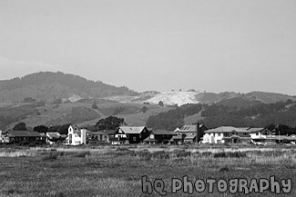 Half Moon Bay, California black and white picture