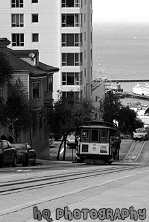 San Francisco Cable Car black and white picture