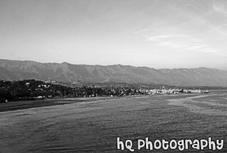 Santa Barbara, California black and white picture