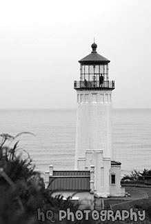 North Head Lighthouse black and white picture