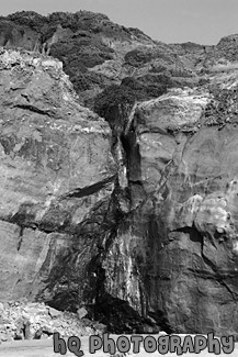 Big Rock Cliff black and white picture