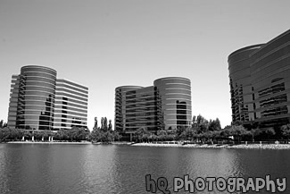 Oracle Buidlings, Redwood City black and white picture