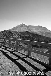 Mount St. Helens at Windy Ridge black and white picture