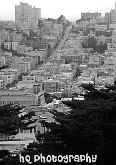 Buildings of San Francisco black and white picture