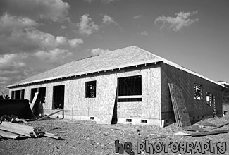 House Construction black and white picture