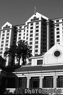 Fairmont Hotel, San Jose black and white picture