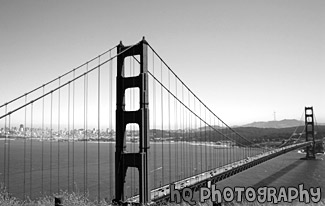 Golden Gate Bridge black and white picture