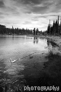 Reflection Lakes black and white picture