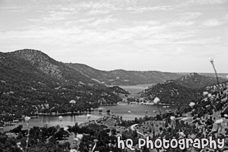 Moccasin Point Marina, California black and white picture