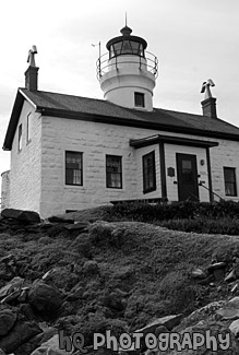 Battery Point Lighthouse black and white picture