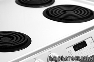 Kitchen Stove black and white picture