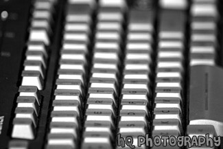 Keyboard Close Up black and white picture