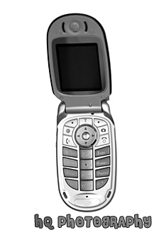 Cell Phone black and white picture