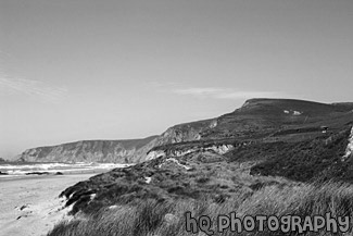 Marin County Coast View black and white picture