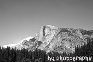 Half Dome, Yosemite National Park black and white picture