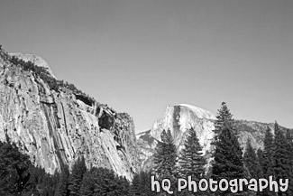 Half Dome, Yosemite black and white picture