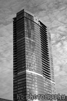 Office Building in Bellevue, Washington black and white picture