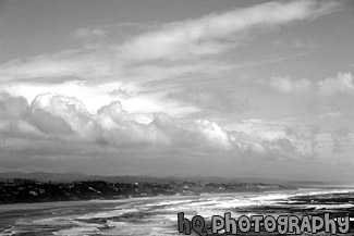 Ocean & Coast Near Newport black and white picture