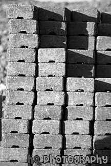 Red Bricks black and white picture