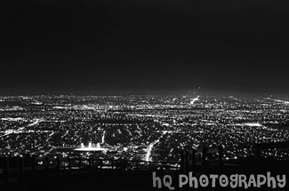 San Jose Night Lights black and white picture