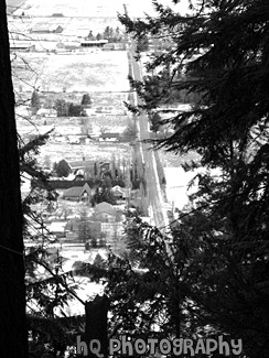 Mt. Peak Snow View black and white picture