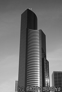 Columbia Tower Office Building black and white picture