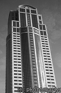 Tall Building black and white picture