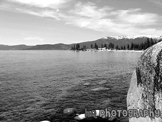 Lake Tahoe Waters black and white picture