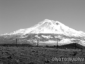 Mt. Shasta black and white picture