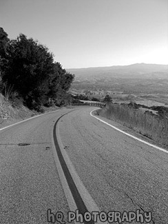 Curvy Road black and white picture