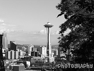 Space Needle, Seattle black and white picture