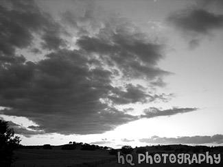 Sunset on the 101 black and white picture