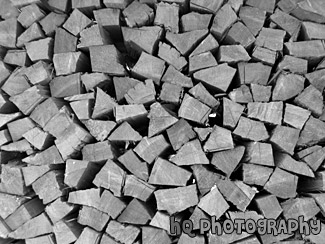 A lot of Wood black and white picture