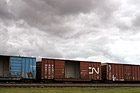Side of Train & Clouds photo thumbnail