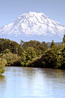 Mt. Rainier, Blue Sky & Puyallup River photo thumbnail