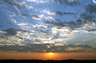 Blue Sky, Clouds & Orange Sunset photo thumbnail