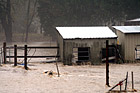 Farm Shed in Flooded by River photo thumbnail