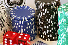 Poker Chips in Stacks photo thumbnail