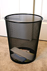 Black Waste Basket photo thumbnail