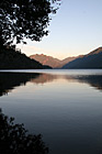 Lake Cresent Tree Silhouette & Sunset photo thumbnail