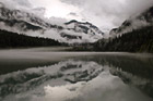 Diablo Lake Dramatic Clouds, Fog, and Reflection photo thumbnail
