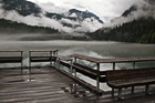 Diablo Lake Trees, Hills, & Dock photo thumbnail