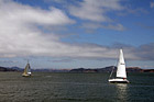 Two Sailboats in San Francisco Bay photo thumbnail