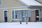 Snow Falling in Residential Area photo thumbnail