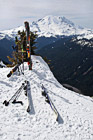 Mt. Rainier & Skis at Crystal Mountain Summit photo thumbnail